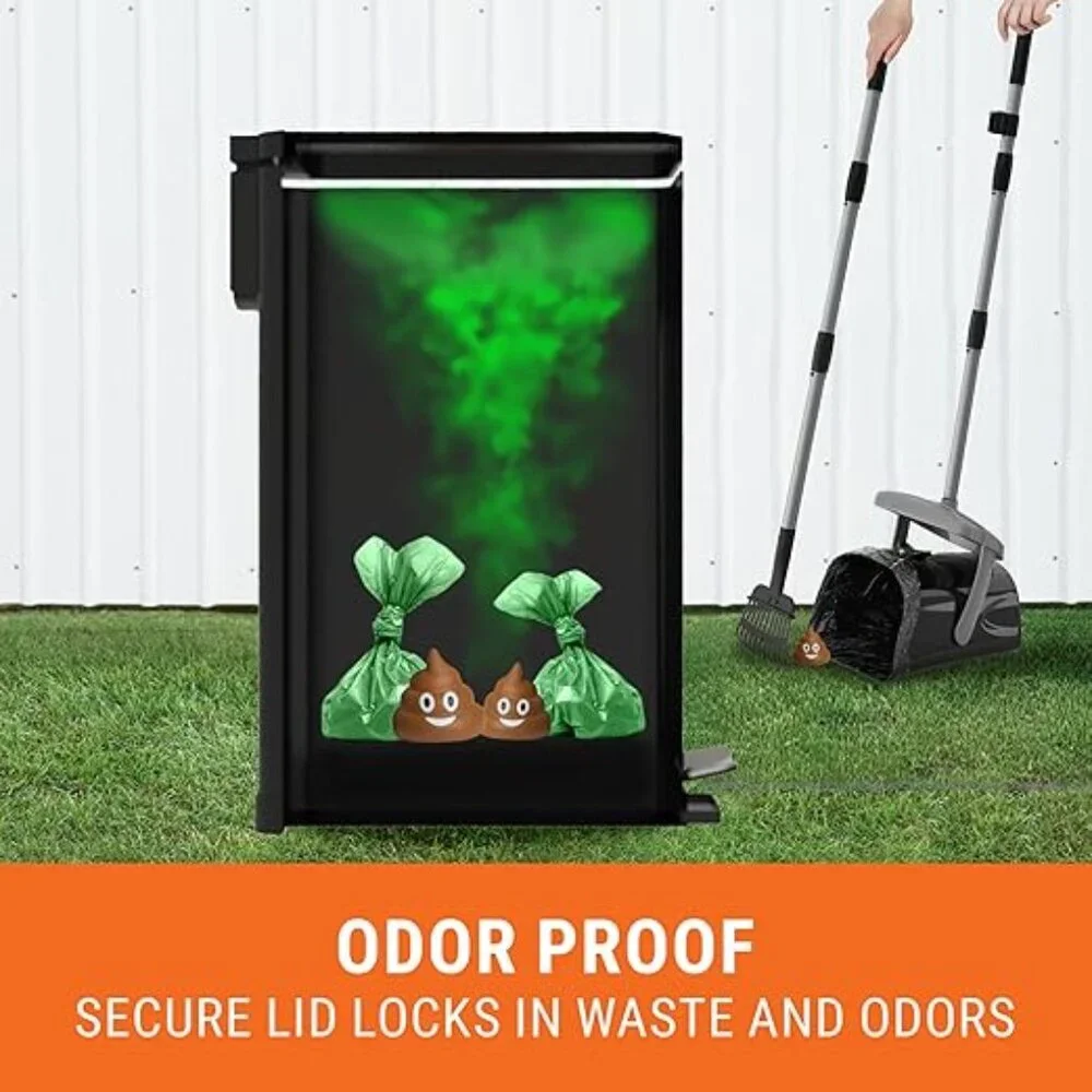 Pupzle Poop disposal bin aluminum construction, great seal, bag support